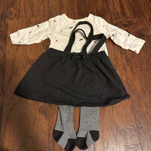 Carter’s Baby Girl 3-Piece Halloween Tee & Jumper Set - 0-3mo
